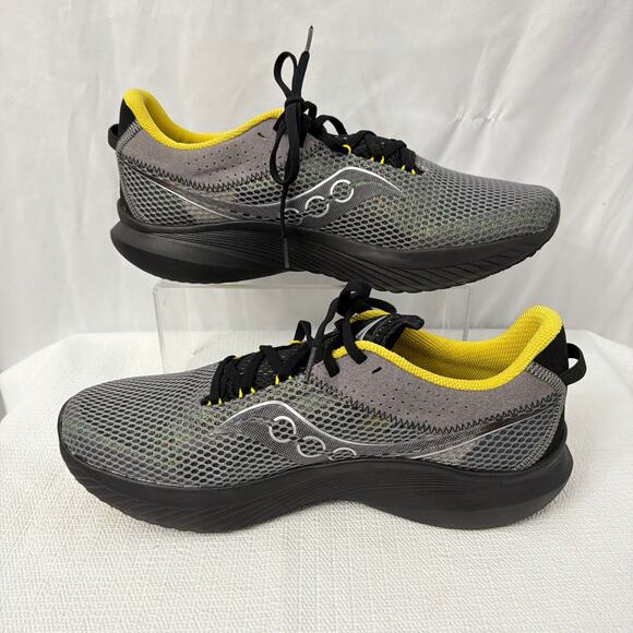 Saucony Kinvara 14 Shoes Mens 11.5 Gray Iridescent Athletic Running Sneakers - Picture 8 of 9